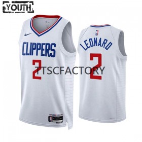 Dres Los Angeles Clippers Kawhi Leonard 2 Nike 2022-23 Association Edition Bijela Swingman - Dječji